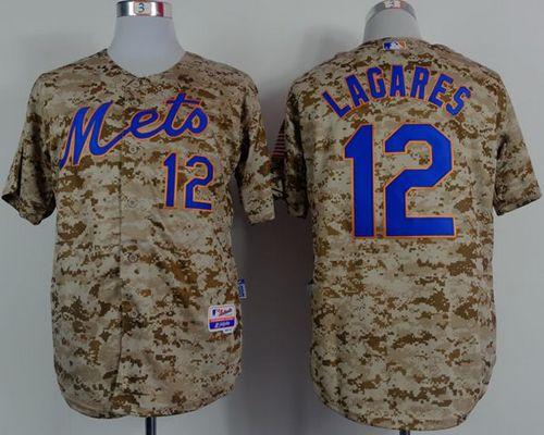 Mets #12 Juan Lagares Camo Alternate Cool Base Stitched MLB Jersey